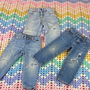 Toddler Baby Distressed Bundle Jeans 2T